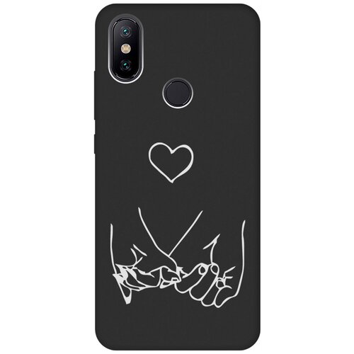 Матовый Soft Touch силиконовый чехол на Xiaomi Mi 6X, Mi A2, Сяоми Ми 6Х, Ми А2 с 3D принтом Lovers Hands W черный матовый soft touch силиконовый чехол на xiaomi mi 10 сяоми ми 10 с 3d принтом lovers hands w черный