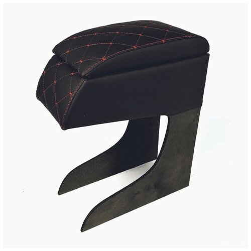 Центральный подлокотник РусПласт для LADA 2110/Ларгус/Accent/Getz/Lan красная строчка ромб