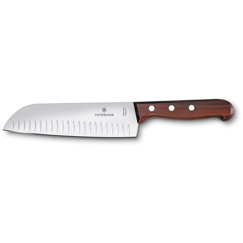 Нож кухонный Victorinox Swiss Classic 6.8520.17G стальной сантоку лезв.170мм прямая заточка коричневый подар.коробка