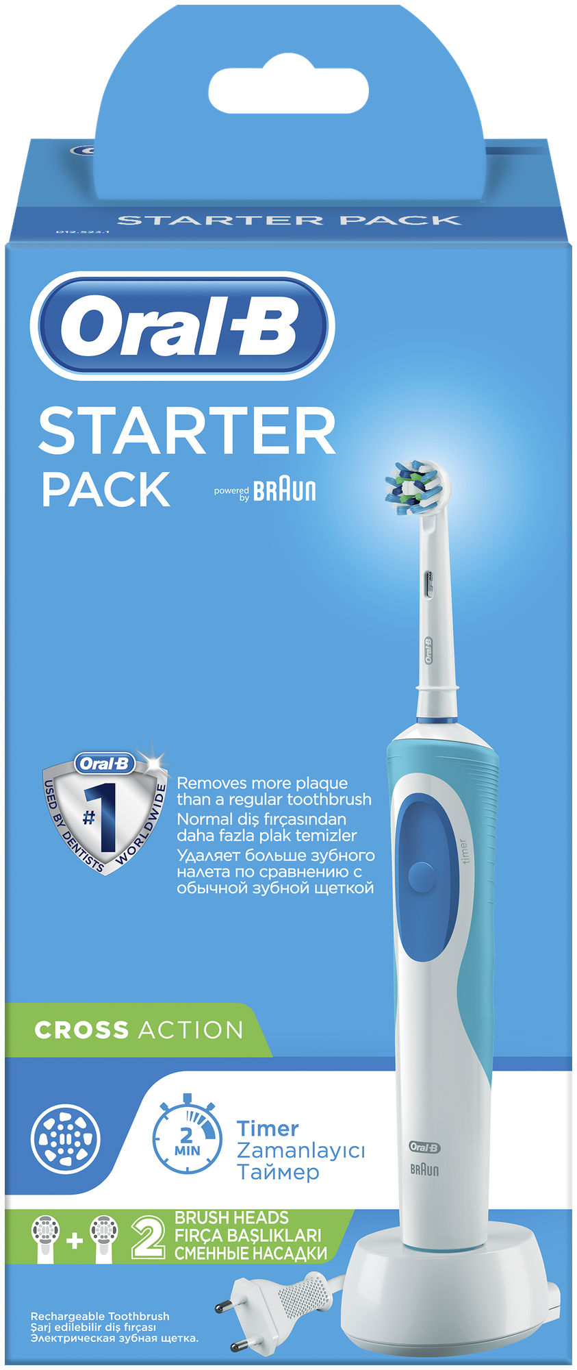 Электрическая зубная щетка Braun Oral-B Vitality CrossAction Starter Pack - фотография № 5