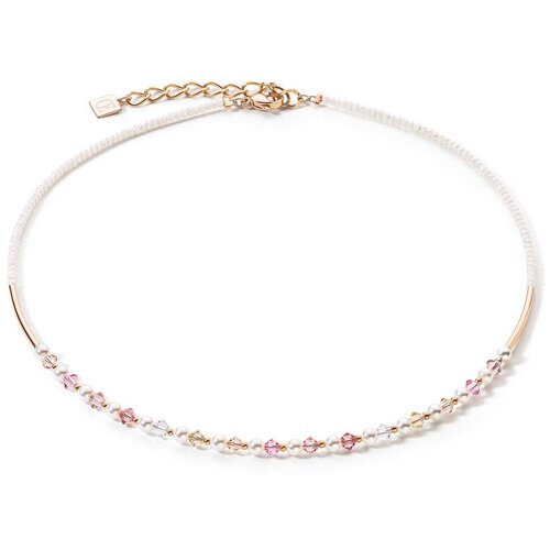 Чокер Coeur de Lion, кристаллы Swarovski, длина 42 см, желтый, белый колье coeur de lion peach rose 4905 10 0227