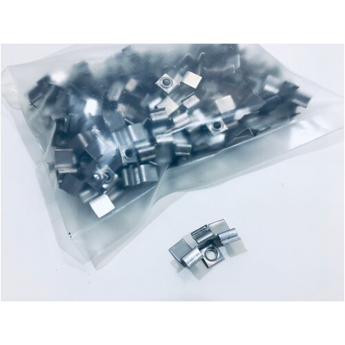 Кляймер (упаковка 100 шт; скрытый крепеж) монтажный изогнутый для террасной доски 8 мм