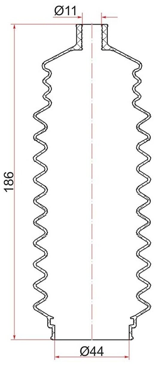 R2542 SAT Пыльник рулевой рейки NISSAN PRIMERA 96-01/SUNNY B14 94-99/PULSAR N15 95-00/HONDA ACCORD C. 94-98