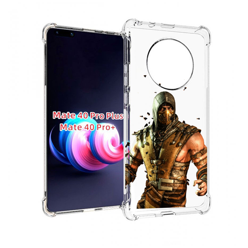 Чехол MyPads Mortal Kombat scorpion для Huawei Mate 40 Pro+ Plus задняя-панель-накладка-бампер