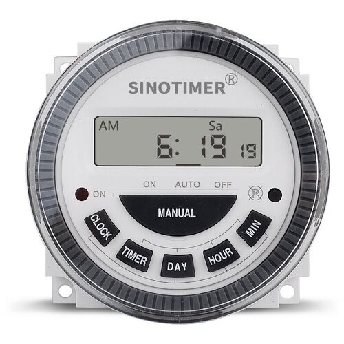 Реле времени недельное универсальное 220В Sinotimer TM619H-2 16A на плоскость 1070₽