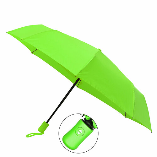 Зонт Schubert, автомат, 3 сложения, купол 96 см., 8 спиц, для женщин, зеленый