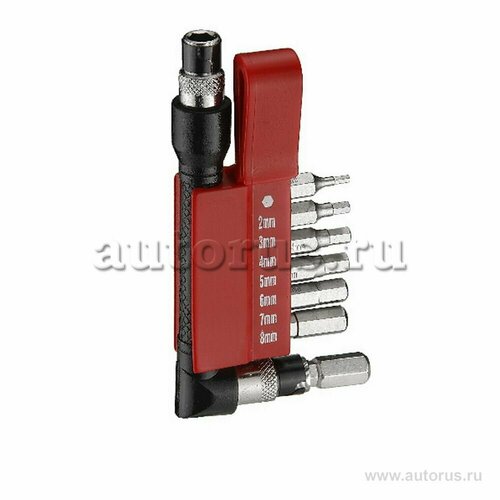 Отвертка с битами HEX 2-8 мм 1/4DR 8 пр отвертка с битами torx т10н т40н 1 4dr 8 предметов force 2081 force арт 2081