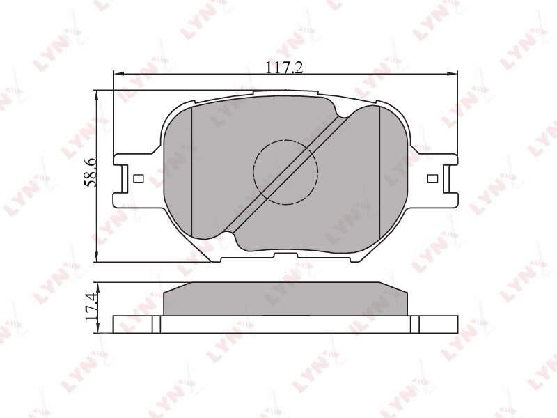 Колодки тормозные дисковые перед LYNXauto BD-7507