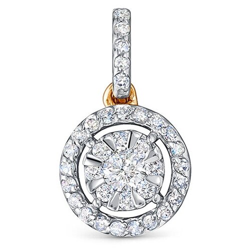 Подвеска с 35 бриллиантами из красного золота 110902 VESNA jewelry