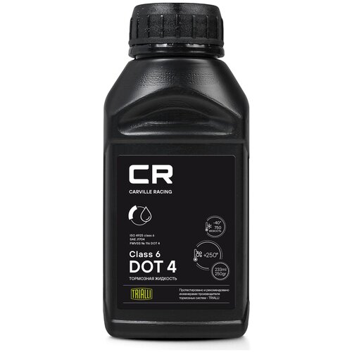 Тормозная Жидкость Cr Dot 4 Class 6, T>250c, Вязкость<700, 233мл/250гр (L6275257) Carville Racing арт. L6275257