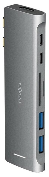 USB-концентратор EnergEA AluHUB MACPRO 2 Dual USB-C Multiport HUB Thunderbolt 3, Gunmetal