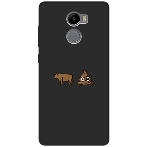 Матовый чехол Bull Shit для Xiaomi Redmi 4 / Сяоми Редми 4 с 3D эффектом черный матовый чехол bull shit для xiaomi redmi 6a сяоми редми 6а с 3d эффектом черный