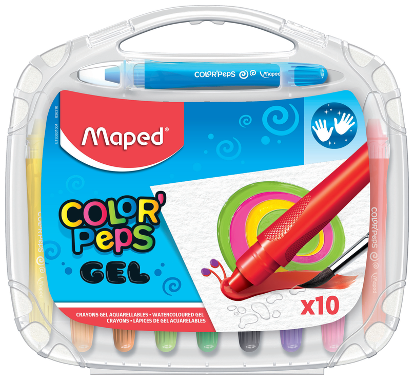 Maped. Мелки цветные гелевые "Color'Peps Gel" в пластиковой коробке (10 цв)