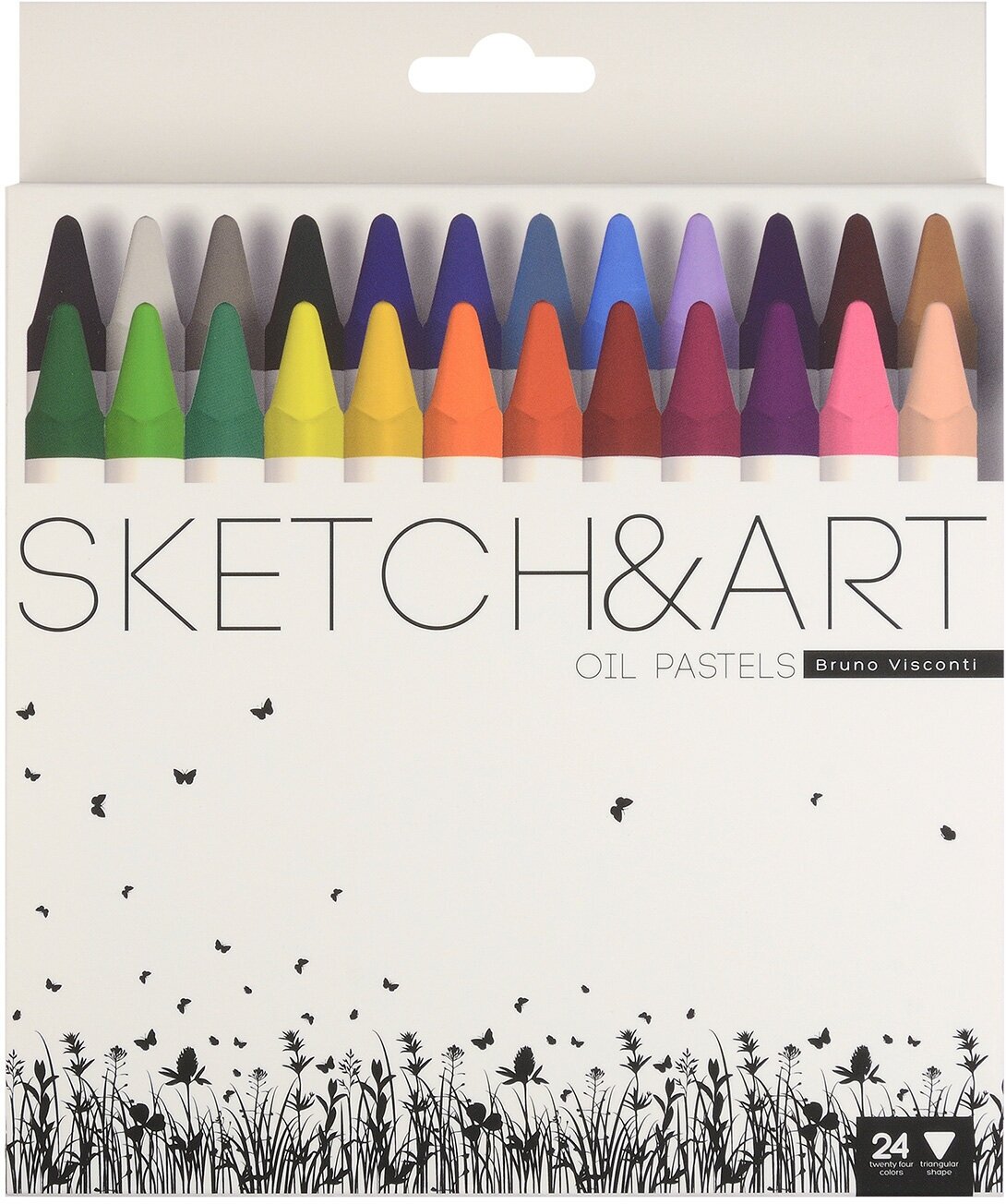 Масляная пастель "SKETCH&ART" 24 ЦВ. (мелки трехгранной формы), Арт. 31-0007