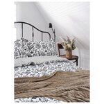 Постельное бельё 2-спальное джемо от Feresa белый/темно-синий 200х200 см - изображение