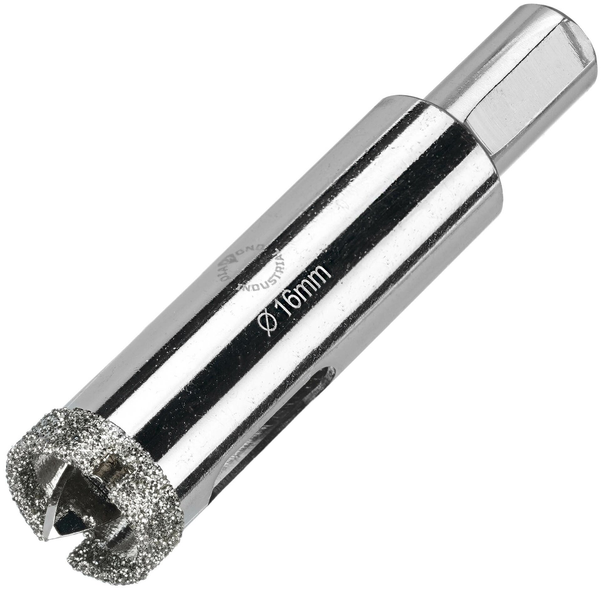 Алмазная коронка с центрирующим сверлом по керамограниту 16 мм Diamond Industrial DIDCSC016 - фото №3