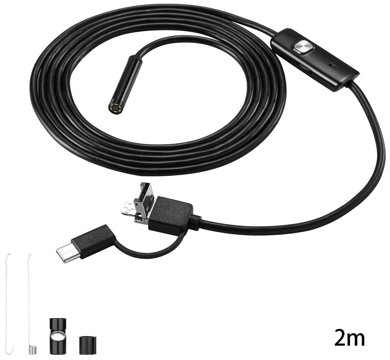 Водонепроницаемый эндоскоп 2м (Micro USB USB Type-C) DEKO WEC-2