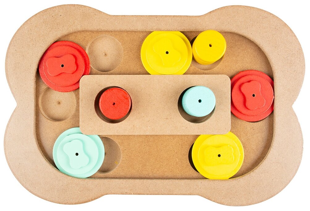 DUVO+ Развивающая игрушка - головоломка для животных деревянная"Косточка", 28x19x2.5см (Бельгия) - фото №3