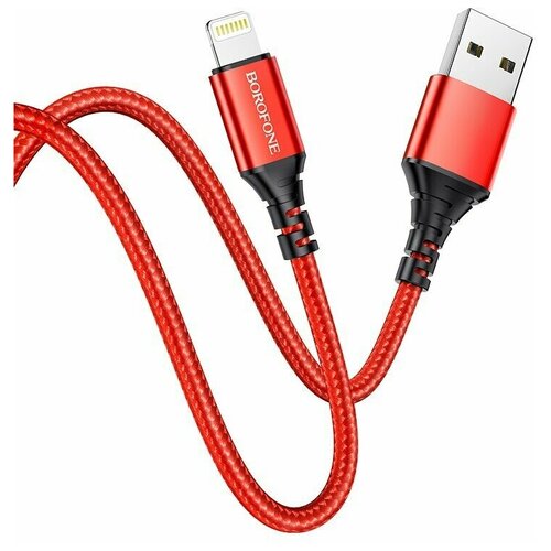 Кабель USB - Lightning (для iPhone) Borofone BX54 Красный азу 2usb lightning borofone bz15 2 4a 1м white