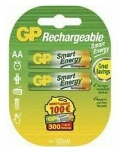 Аккумулятор GP (AA, NiMH, 1000mAh, 2 шт) (100AAHCSV-2CR2)