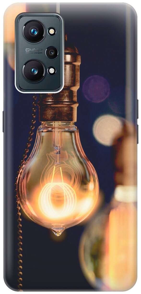Силиконовый чехол на Realme GT Neo 2 / Рилми ГТ Нео 2 с эффектом блеска "Ретро-лампа"