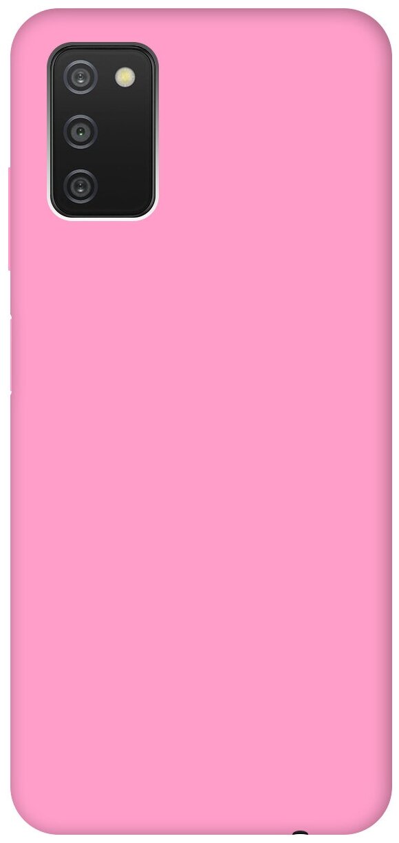 Матовый чехол на Samsung Galaxy A03s / Самсунг А03с Soft Touch розовый