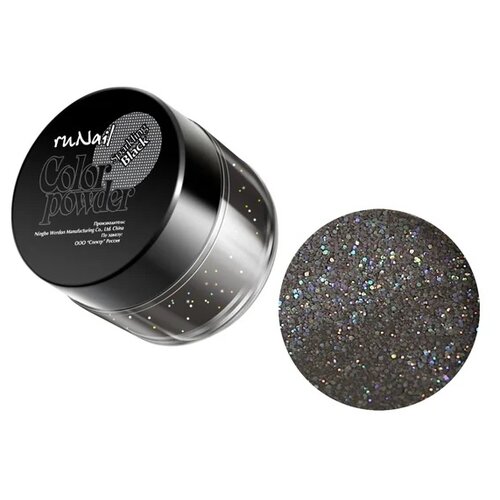 Runail пудра Color powder, Sparkling Black