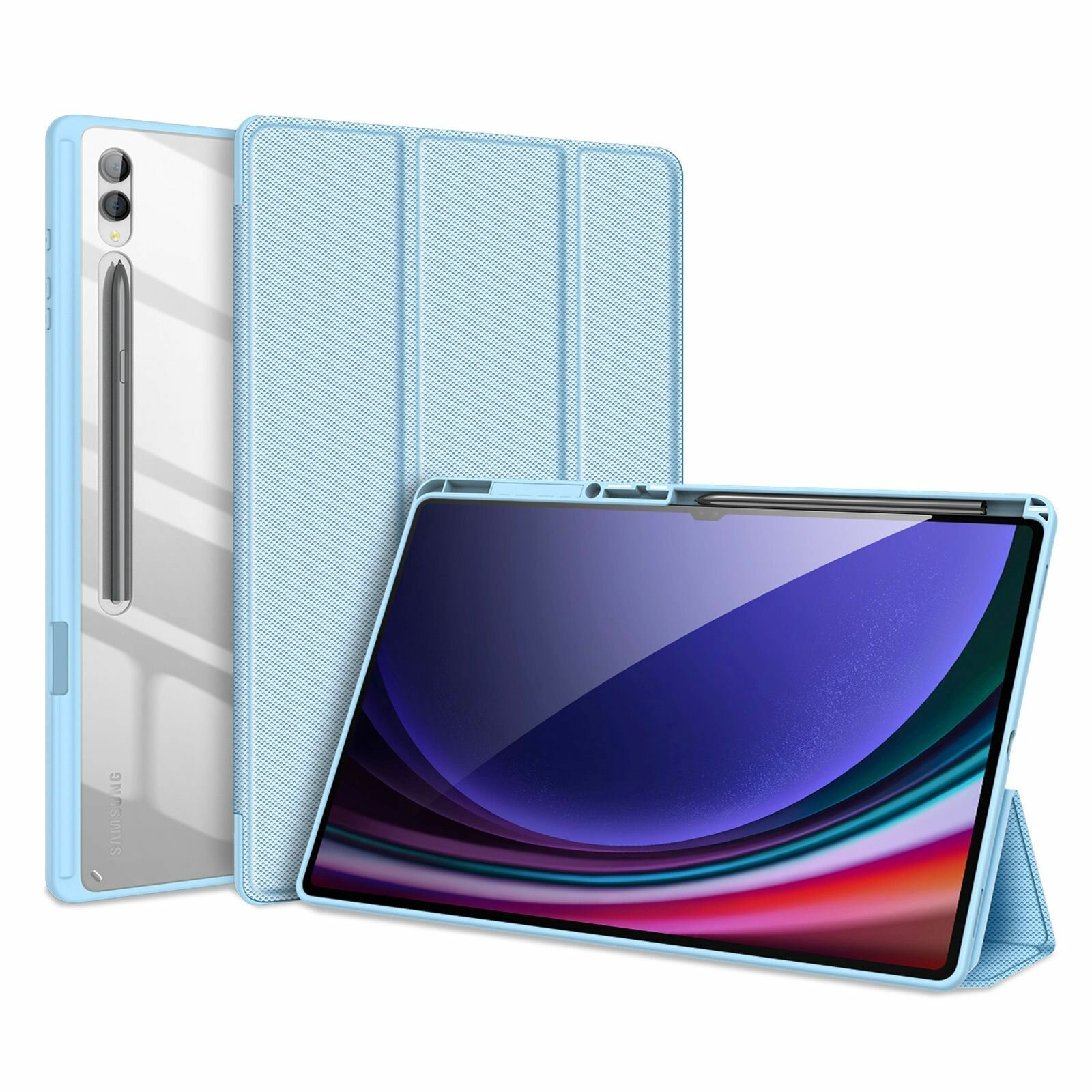 Чехол книжка Dux Ducis для Samsung Galaxy Tab S9 Ultra / S8 Ultra Toby series голубой
