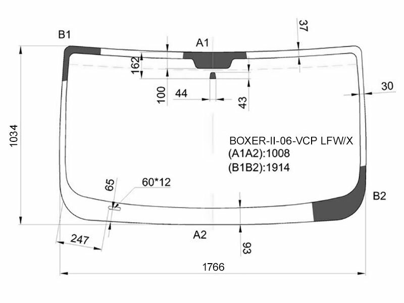 Стекло Лобовое Peugeot Boxer 06- / Citroen Jumper 06- / Fiat Ducato 06- XYG арт. BOXER-II-06-VCP LFW/X