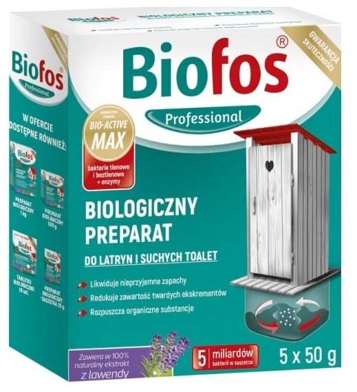 Биоактиватор BIOFOS порошок для дачных и сухих туалетов, 5 шт х 50 г - фотография № 3