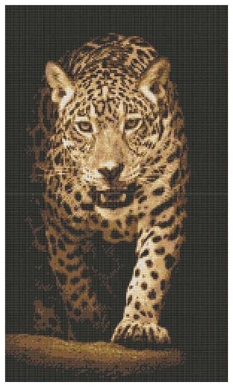 Набор для вышивания "Хищники. Леопард", 27,2x42,6 см, Каролинка