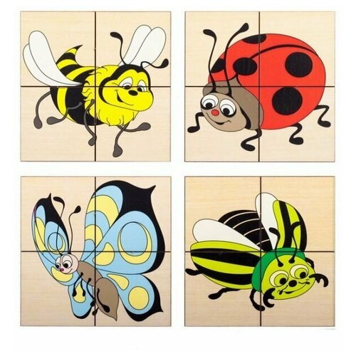 Сложи картинку мини Насекомые сложи картинку насекомые