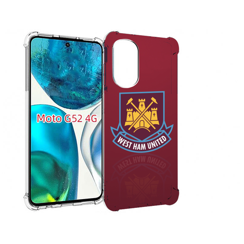 чехол mypads fifa 2019 2020 2021 2022 мужской для motorola moto g82 moto g52 задняя панель накладка бампер Чехол MyPads фк вест хэм мужской для Motorola Moto G82 / Moto G52 задняя-панель-накладка-бампер