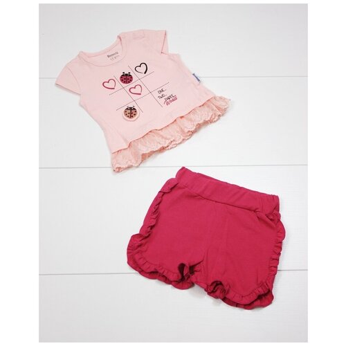 Комплект одежды Miniworld, размер 74, розовый