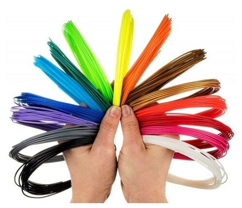 Пластик для 3D ручки PLA набор 10 цветов10 шт рулонов по 10м