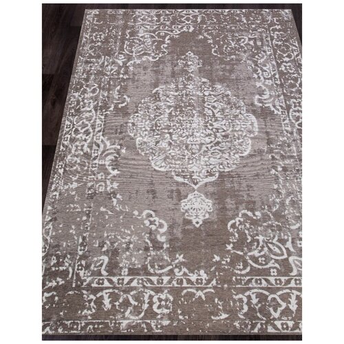Ковер 22400A - WHITE / GREY SHR - Прямоугольник - коллекция ALANYA 0.80x1.50