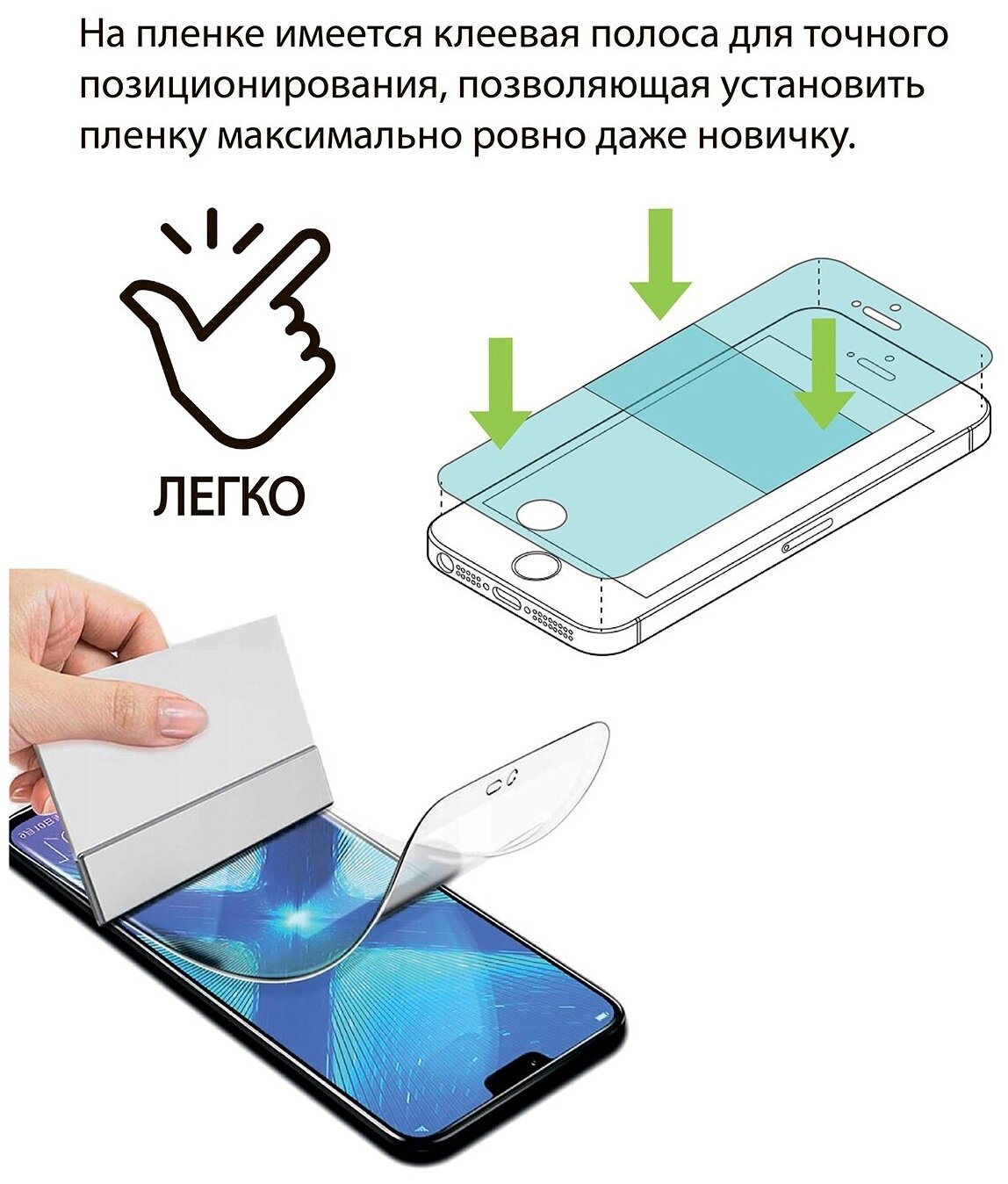 Защитная пленка LuxCase для OnePlus 8 Front and Back 0.14mm Transparent 86167 - фото №5