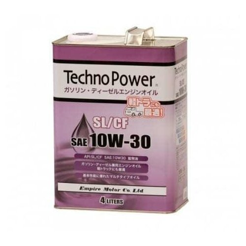Масло моторное, минеральное Techno Power SL/CF 10W30 4 литра