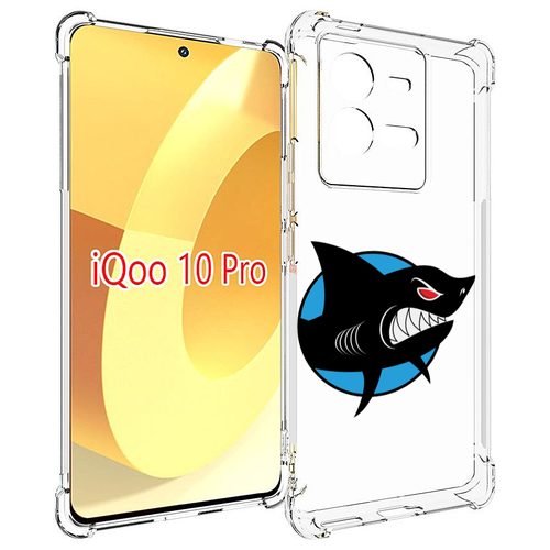 Чехол MyPads Злая-акула для Vivo iQOO 10 Pro задняя-панель-накладка-бампер