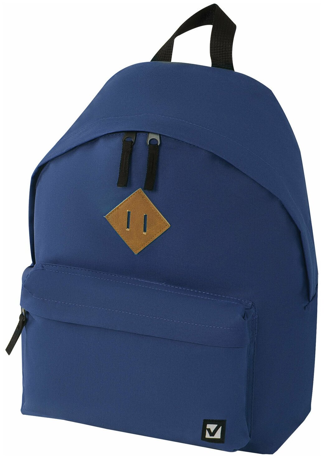 Рюкзак BRAUBERG сити-формат один тон, универсальный, синий, 41х32х14 см, 225373