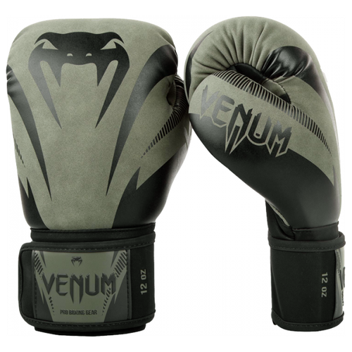 Боксерские перчатки Venum Impact Dark Khaki/Black (10 унций) перчатки боксерские venum impact black black 16 унций