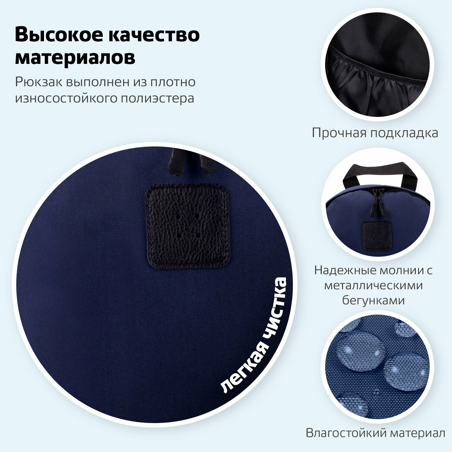 Рюкзак школьный для мальчика, Brauberg Positive универсальный, потайной карман, Dark blue, 42х28х14 см