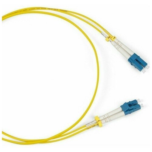 Патч-корд Hyperline FC-9-LC-LC-UPC-3M, 3м (FC-D2-9-LC/UR-LC/UR-H-3M-LSZH-YL) 1 м 2 м 3 м 10 шт пакет lc pc к fc pc lc upc к fc upc g657a волоконный патч кабель перемычка патч корд симплекс 2 0 мм пвх sm