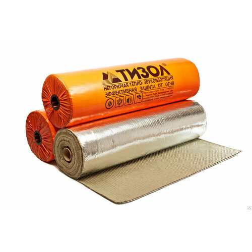 Материал базальтовый огнезащитный рулонный МБОР-13Ф тизол 10000х1500х16 (15м2)