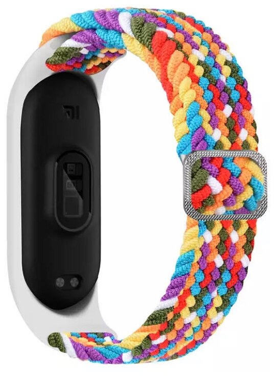 Ремешок нейлоновый плетеный для Xiaomi Mi Band 4/ Mi Band 5/ Mi Band 6 разноцветный