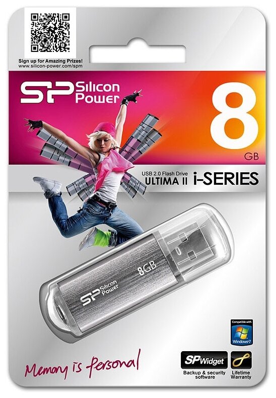 USB накопитель 8 GB Silicon Power Ultima II - I Series Silver