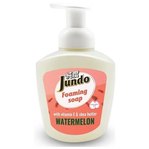 Jundo Foaming Soap Watermelon Мыло-пенка для рук увлажняющее с гиалуроновой кислотой, витамином Е, маслом ши и ароматом Арбуза 400 мл  - Купить