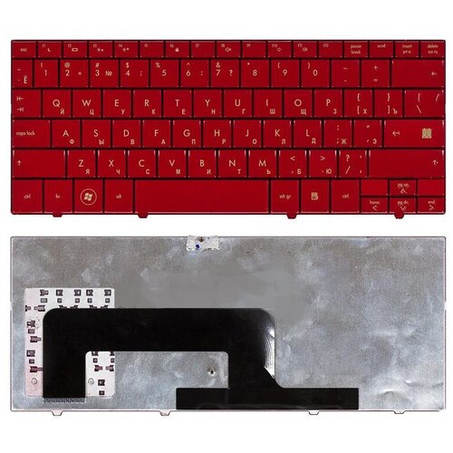 Клавиатура keyboard 496688-251 для ноутбука HP Compaq Mini 1000 1100 700 Series красная 934₽