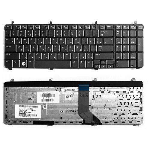 Клавиатура для ноутбука HP Pavilion DV7-2000 DV7T-2000 Series Плоский Enter Черная без рамки PN NSK-H8W0R 1600₽