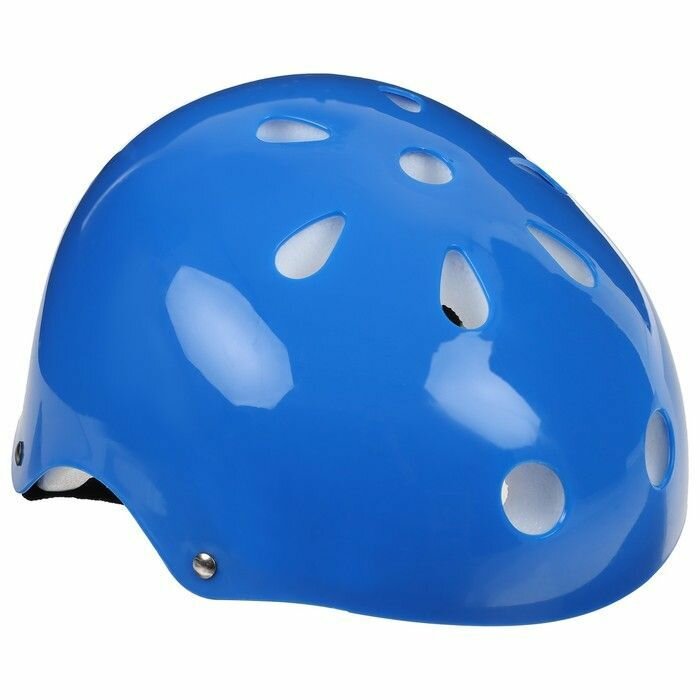 Шлем защитный детский, обхват 55 см, цвет синий